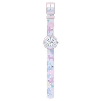 Montre Flik Flak enfant matériaux biosourcés rose forêt