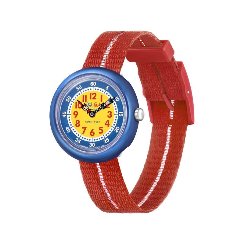Montre Flik Flak enfant matériaux biosourcés rouge - vue 1
