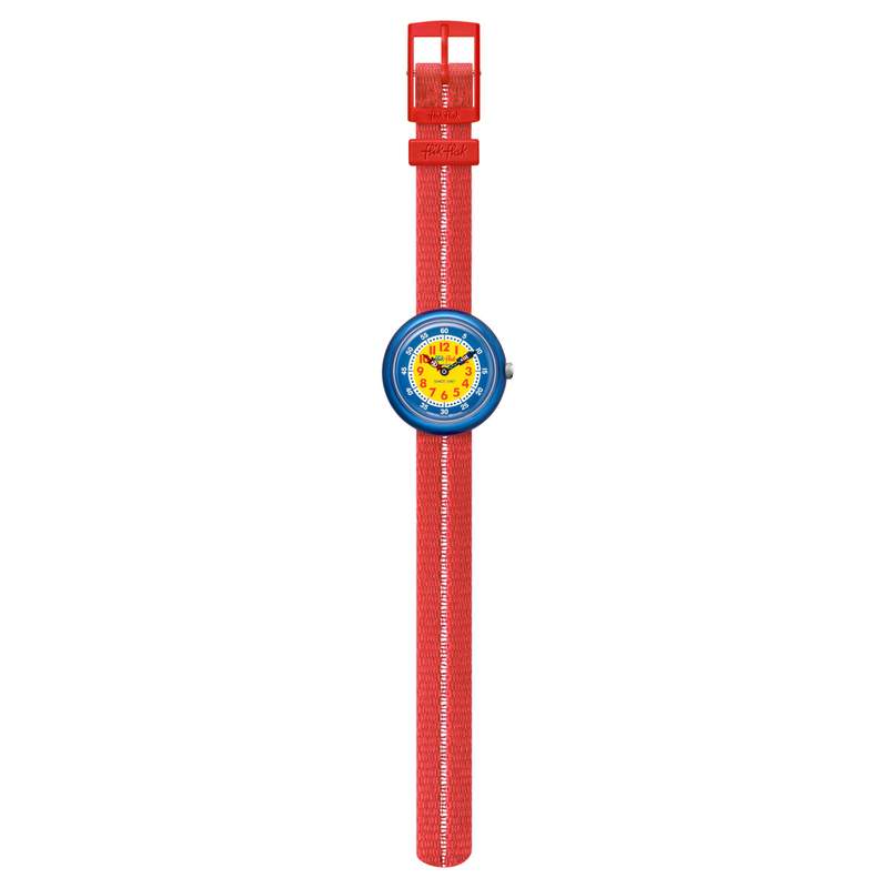 Montre Flik Flak enfant matériaux biosourcés rouge - vue D1