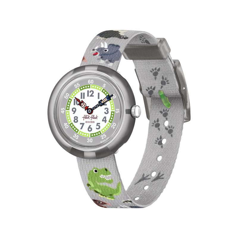 Montre Flik Flak enfant matériaux biosourcés gris animaux - vue 1