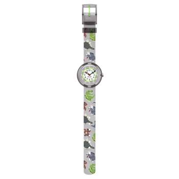 Montre Flik Flak enfant matériaux biosourcés gris animaux