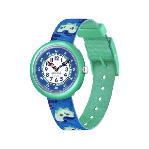 Montre Flik Flak enfant matériaux biosourcés bleu Nessie