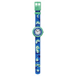 Montre Flik Flak enfant matériaux biosourcés bleu Nessie - vue D1