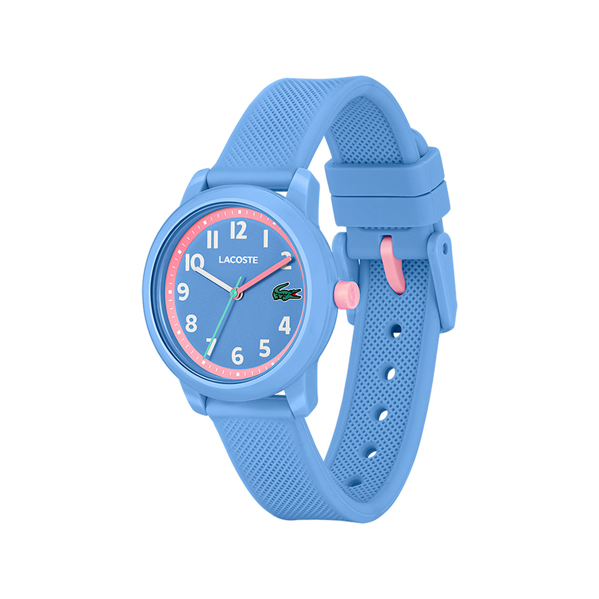 Montre LACOSTE 12.12. Kids enfant résine bleu bracelet silicone bleu - vue 2