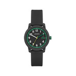 LACOSTE 12.12 Kids' Watch, Resin Case, Black Silicone Strap - View 1