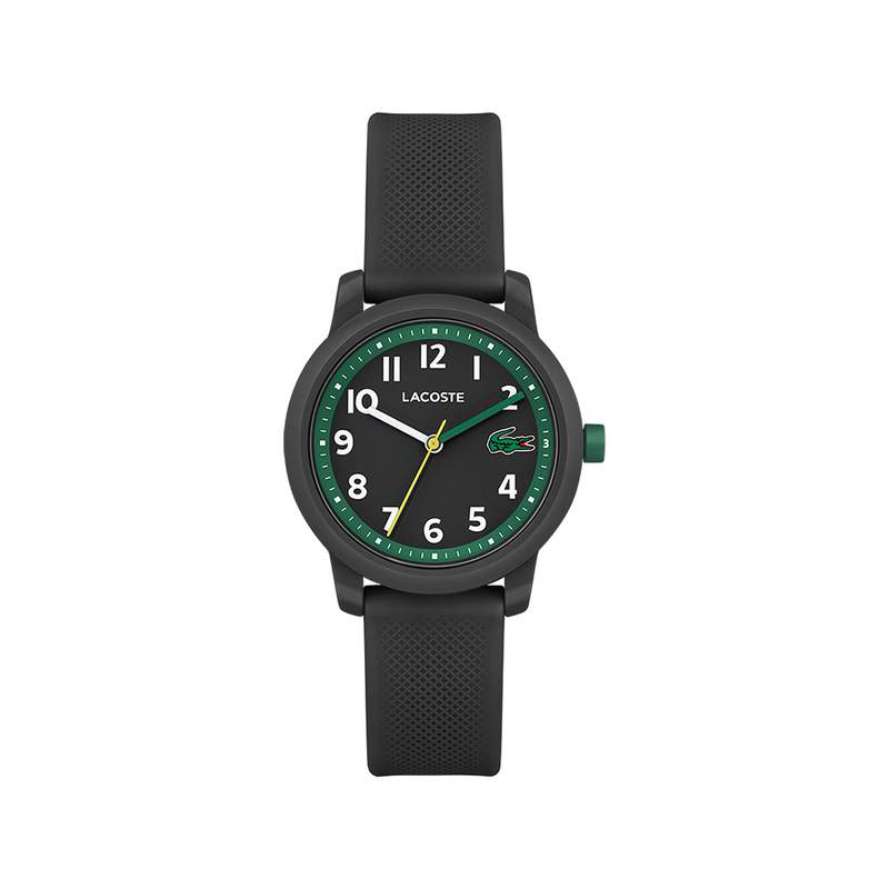 Montre LACOSTE 12.12 Kids enfant résine bracelet silicone noir - vue 1