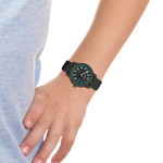 Watch LACOSTE 12.12 Kids resin black silicone bracelet - view worn 1