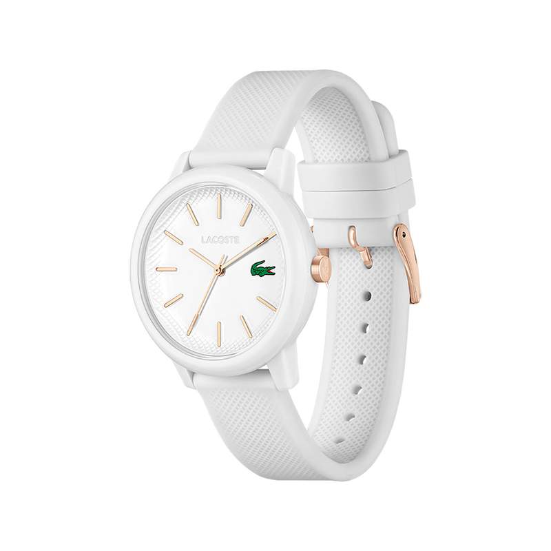 Montre Lacoste 12.12 femme résine bracelet silicone blanc - vue 2
