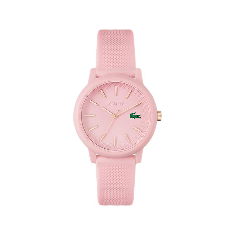 Montre Lacoste 12.12. femme résine bracelet silicone rose - vue 1