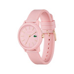 Montre Lacoste 12.12. femme résine bracelet silicone rose - vue 2