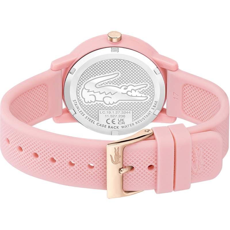Montre Lacoste 12.12. femme résine bracelet silicone rose - vue 3