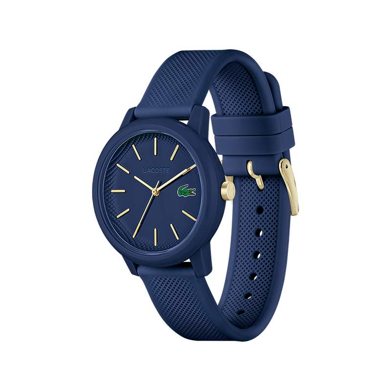Montre Lacoste 12.12. femme résine bracelet silicone bleu - vue 2
