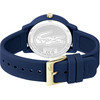 Montre Lacoste 12.12. femme résine bracelet silicone bleu - vue V3