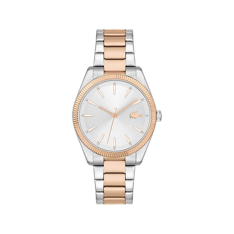 Montre LACOSTE Capucine femme bracelet acier bicolore doré rose - vue 1