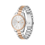 Montre LACOSTE Capucine femme bracelet acier bicolore doré rose - vue 2