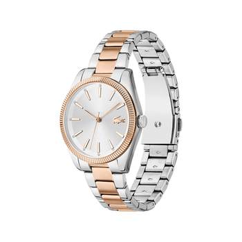 LACOSTE Capucine dameshorloge met tweekleurige stalen band in goud en roze