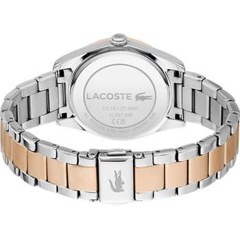 LACOSTE Capucine dameshorloge met tweekleurige stalen band in goud en roze