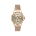 Montre LACOSTE Pleats femme bracelet acier doré rose - vue 1