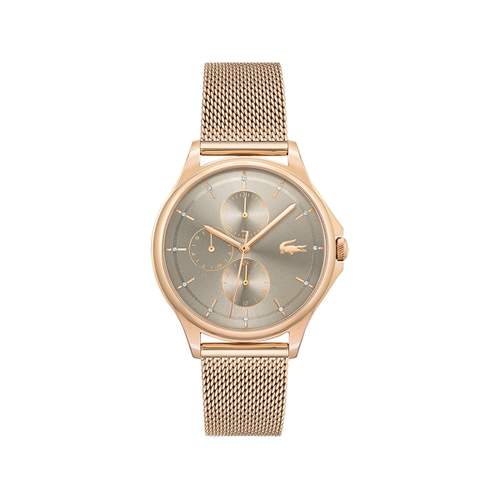 LACOSTE Pleats women's watch with rose gold-plated steel bracelet