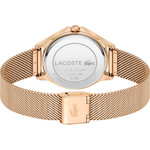Montre LACOSTE Pleats femme bracelet acier doré rose - vue 3