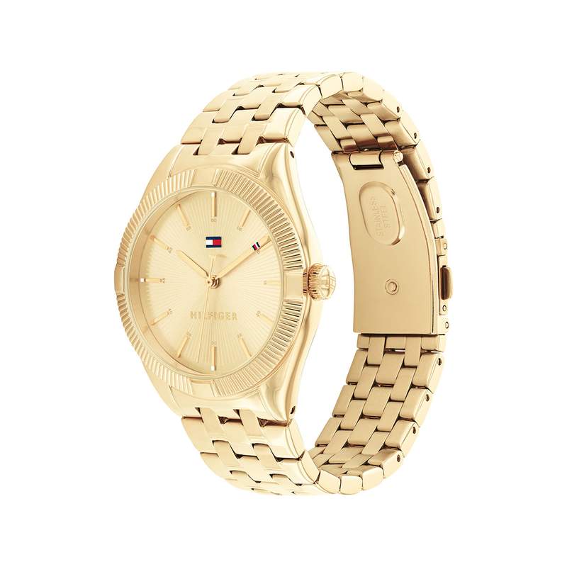 Montre TOMMY HILFIGER Rachel femme bracelet acier doré jaune - vue 2