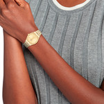 TOMMY HILFIGER Rachel dameshorloge stalen armband geelgoud - gedragen 1 bekijken