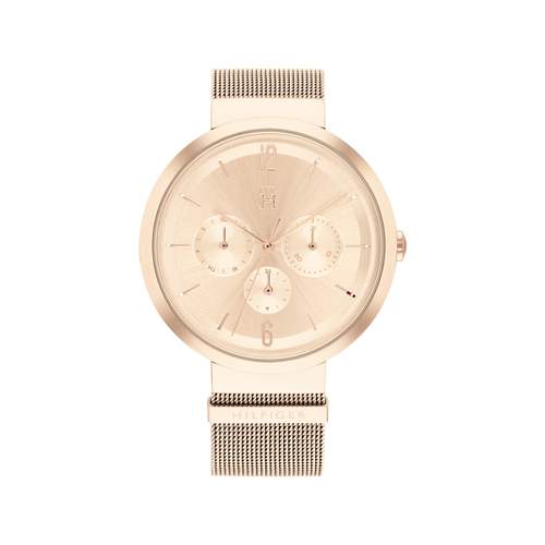 Montre TOMMY HILFIGER Lidia femme bracelet acier doré rose
