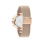 Montre TOMMY HILFIGER Lidia femme bracelet acier doré rose - vue 3