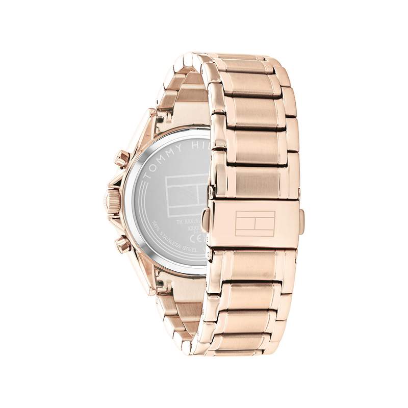 Montre TOMMY HILFIGER Kenzie femme bracelet acier doré rose - vue 3