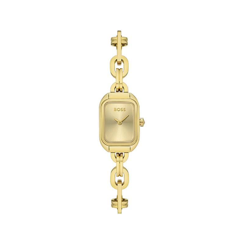 Montre BOSS Hailey femme bracelet acier doré jaune - vue 1