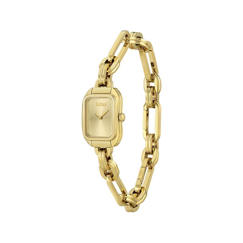 Montre BOSS Hailey femme bracelet acier doré jaune - vue 2