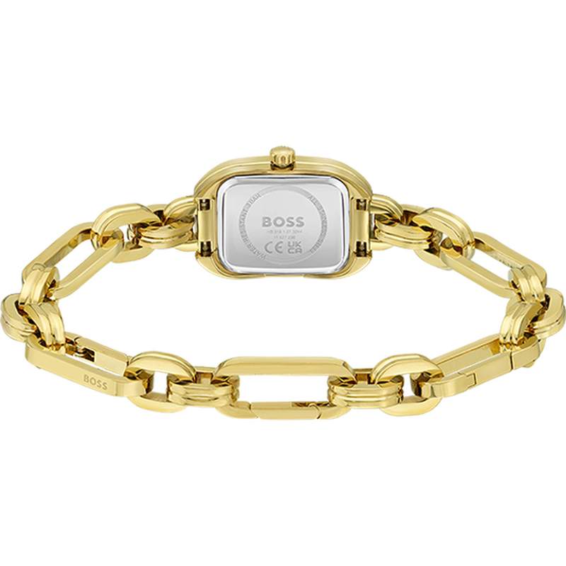 Montre BOSS Hailey femme bracelet acier doré jaune - vue 3