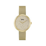 Montre BOSS Praise femme bracelet acier doré jaune - vue 1
