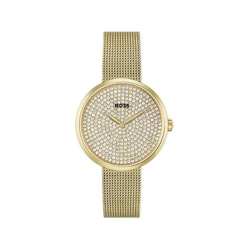 Montre BOSS Praise femme bracelet acier doré jaune
