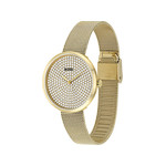 Montre BOSS Praise femme bracelet acier doré jaune - vue 2