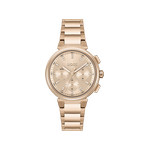 Montre BOSS One femme bracelet acier doré rose - vue 1
