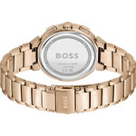 Montre BOSS One femme bracelet acier doré rose - vue 3