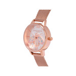 Montre OLIVIA BURTON Rainbow bee femme bracelet acier doré rose - vue 2