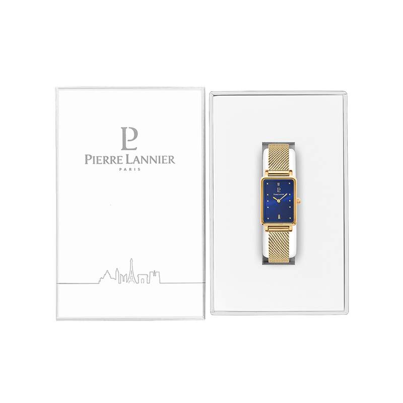 Montre PIERRE LANNIER Ariane femme bracelet acier dorée - vue D1