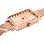 Montre PIERRE LANNIER Ariane femme acier doré rose bracelet cuir rose - vue 2
