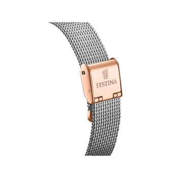 FESTINA Automatisch dameshorloge, roségoudkleurig staal, Milanese staalband