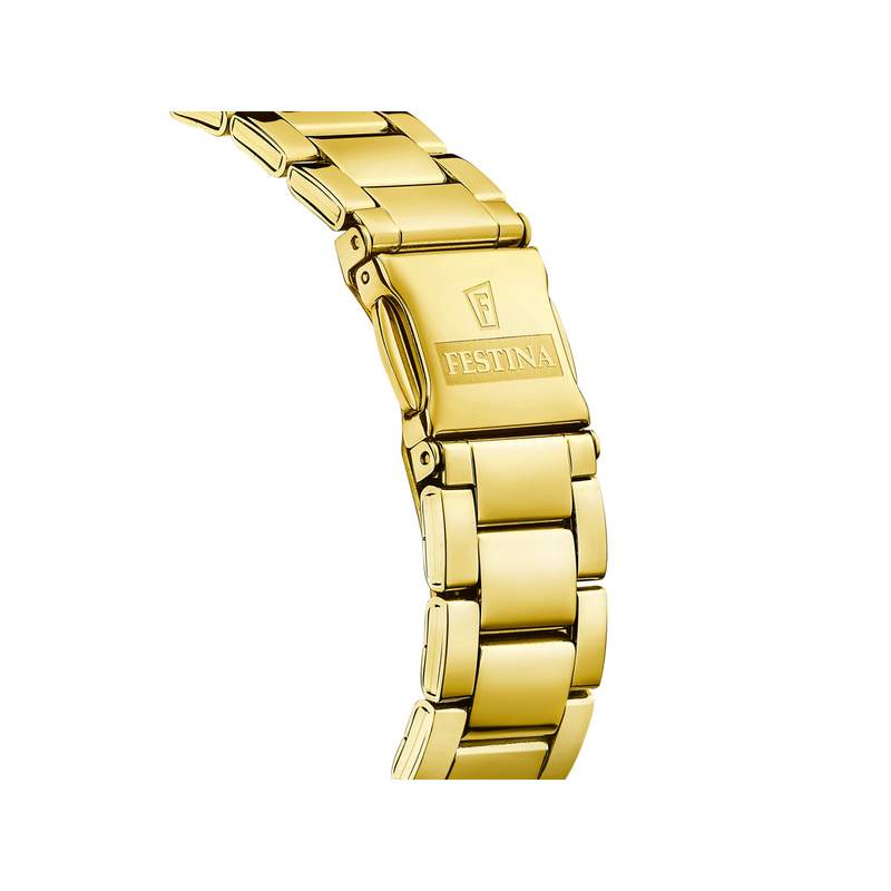 Montre FESTINA Boyfriend femme bracelet acier doré jaune - vue D1