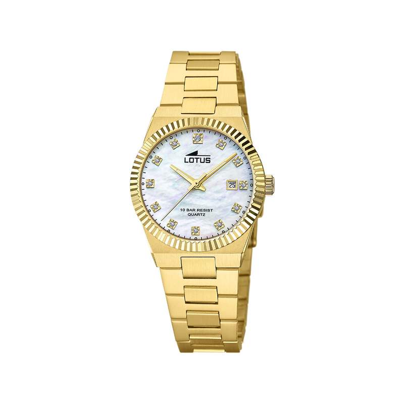 Montre LOTUS Freedom femme bracelet acier doré jaune - vue 1