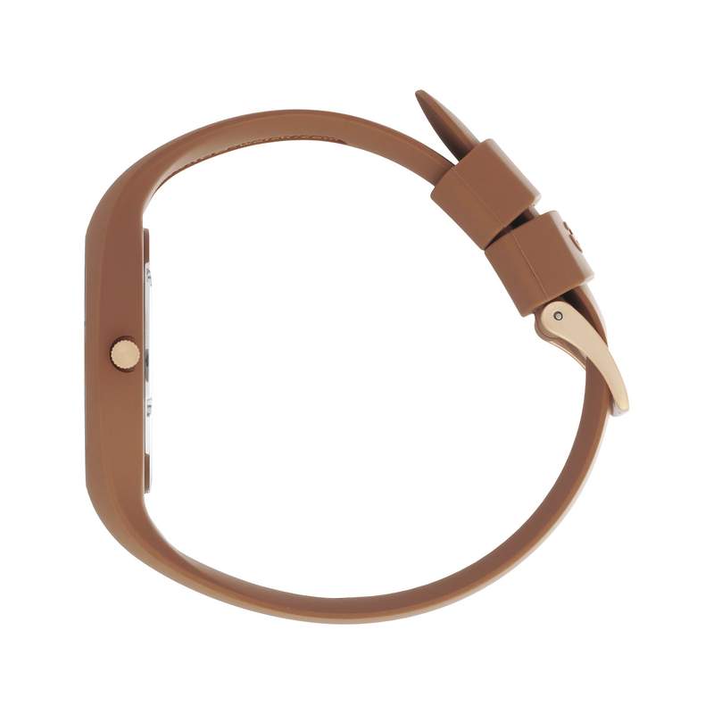 Montre ICE WATCH femme plastique marron bracelet caoutchouc marron - vue 2