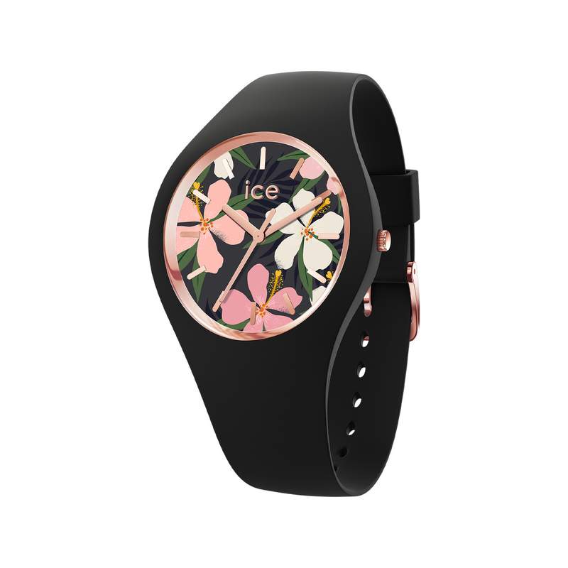 Montre ICE WATCH femme plastique noir bracelet caoutchouc noir - vue 1