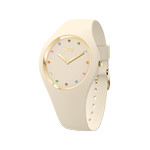 Montre ICE WATCH femme pastique beige bracelet caoutchouc beige - vue 1
