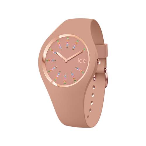 ICE WATCH dameshorloge van roze kunststof met roze rubberen band