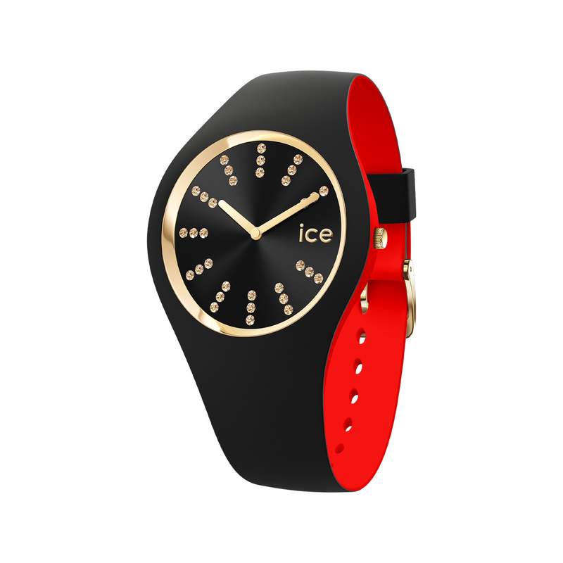 Montre ICE WATCH femme plastique noir bracelet caoutchouc noir - vue 1