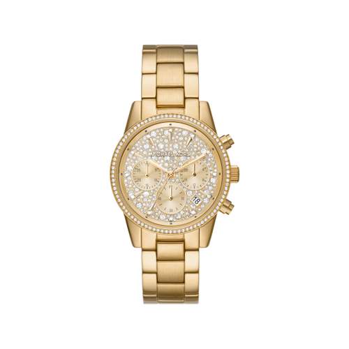 Montre MICHAEL KORS femme Ritz chronographe acier doré