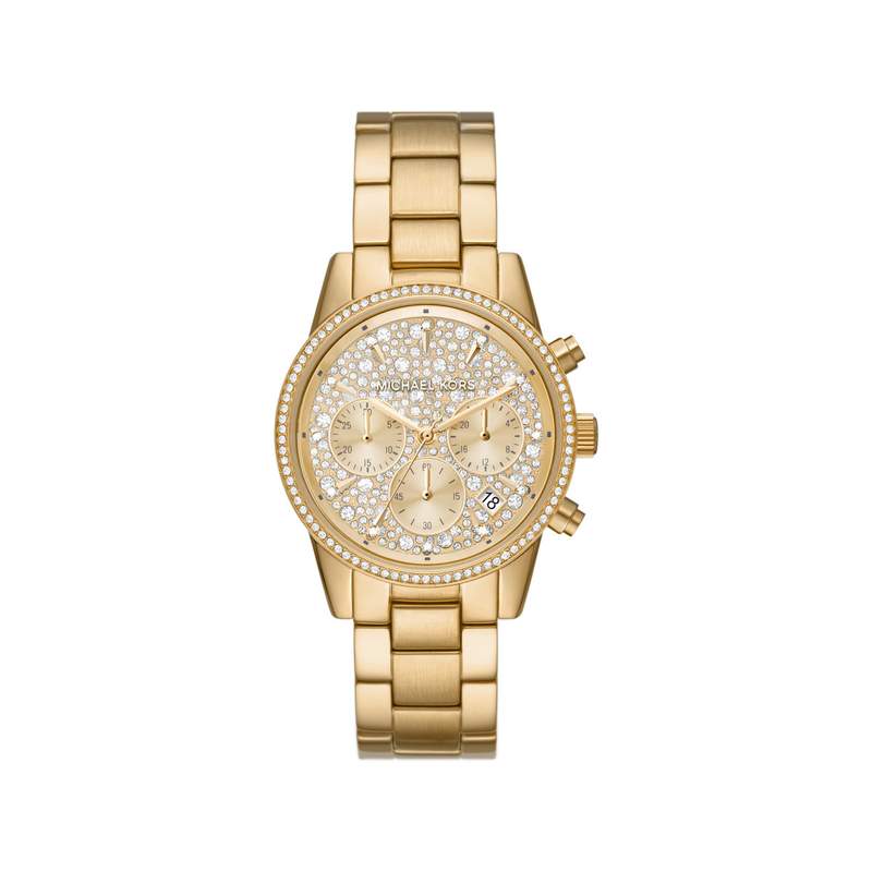 Montre MICHAEL KORS femme Ritz chronographe acier doré - vue 1